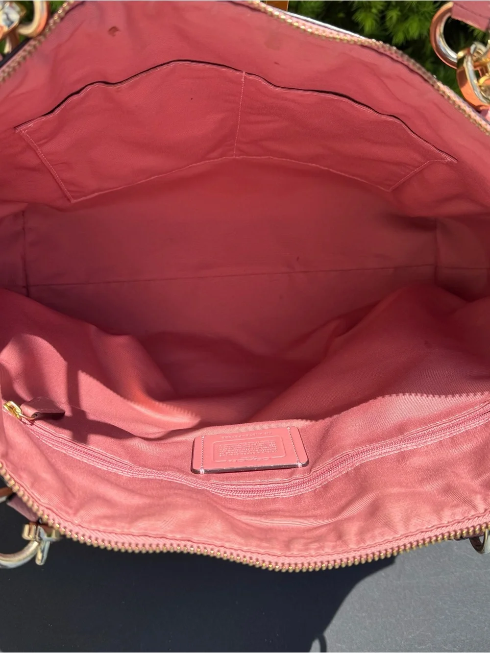 COACH Ava Pink Leather Tote Bag with Gold Hardware - Picture 6 of 11